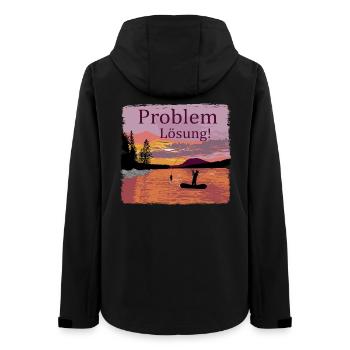 Problem Lösung Angeln - Frauen Recycelte Softshelljacke von Stanley/Stella - Schwarz - Hinten - AI Model Female 172 light (172cm)