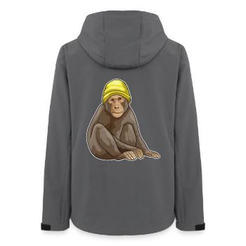 Affe Winter Mütze - Frauen Recycelte Softshelljacke von Stanley/Stella - Anthrazit - Hinten - AI Model Female 172 light (172cm)