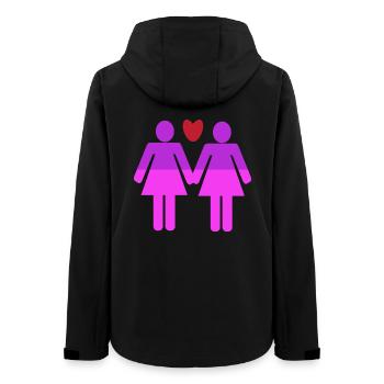 Lgbt Herz Gleichgeschlechtliche Partnerschaft - Frauen Recycelte Softshelljacke von Stanley/Stella - Schwarz - Hinten - AI Model Female 172 light (172cm)