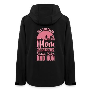 Triathlet Mama - Frauen Recycelte Softshelljacke von Stanley/Stella - Schwarz - Hinten - AI Model Female 172 light (172cm)