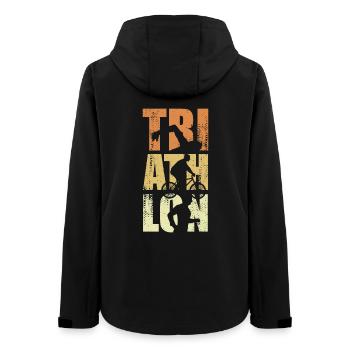Lustiges Triathlon Event - Frauen Recycelte Softshelljacke von Stanley/Stella - Schwarz - Hinten - AI Model Female 172 light (172cm)