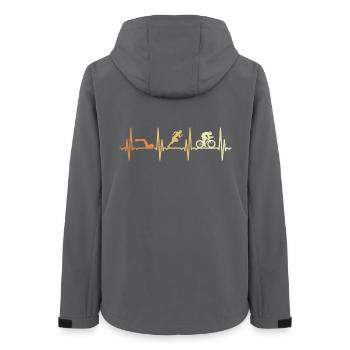 Triathlon Herzlinie - Frauen Recycelte Softshelljacke von Stanley/Stella - Anthrazit - Hinten - AI Model Female 172 light (172cm)