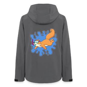 Eichhörnchen Taucher Schnorchel Tauchen - Frauen Recycelte Softshelljacke von Stanley/Stella - Anthrazit - Hinten - AI Model Female 172 light (172cm)