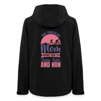 Triathlon Mama - Frauen Recycelte Softshelljacke von Stanley/Stella - Schwarz - Hinten - AI Model Female 172 light (172cm)