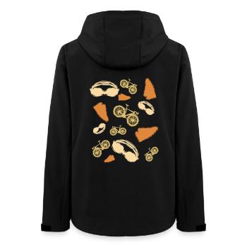 Triathlon Grafiken - Frauen Recycelte Softshelljacke von Stanley/Stella - Schwarz - Hinten - AI Model Female 172 light (172cm)