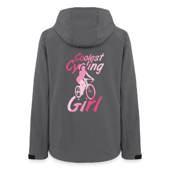 Radsportlerin - Frauen Recycelte Softshelljacke von Stanley/Stella - Anthrazit - Hinten - AI Model Female 172 light (172cm)