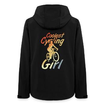 Coolste Radfahrerin - Frauen Recycelte Softshelljacke von Stanley/Stella - Schwarz - Hinten - AI Model Female 172 light (172cm)