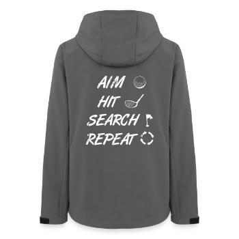 Aim Beat Search Repeat Golf - Women’s Recycled Softshell Jacket by Stanley/Stella - anthracite - Back - AI Model Female 172 light (172cm)