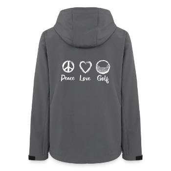 Peace Love Golf - Frauen Recycelte Softshelljacke von Stanley/Stella - Anthrazit - Hinten - AI Model Female 172 light (172cm)