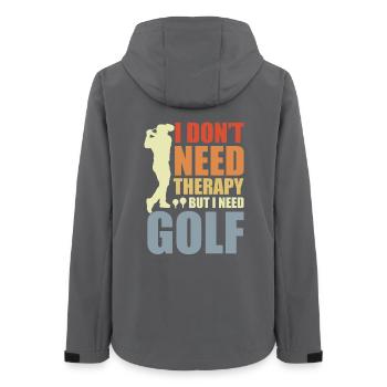 Lustiger Golf Witz - Frauen Recycelte Softshelljacke von Stanley/Stella - Anthrazit - Hinten - AI Model Female 172 light (172cm)