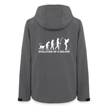 Evolution eines Golfers - Frauen Recycelte Softshelljacke von Stanley/Stella - Anthrazit - Hinten - AI Model Female 172 light (172cm)