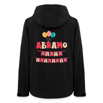 Abraham T-Shirt Happy Birthday T-Shirt - Women’s Recycled Softshell Jacket by Stanley/Stella - black - Back - AI Model Female 172 light (172cm)