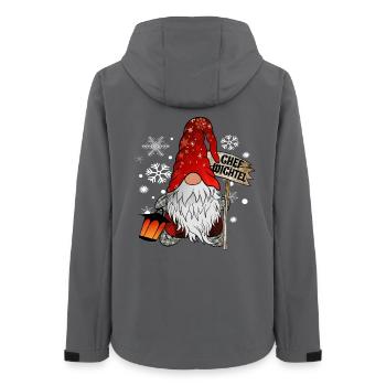 Chef Wichtel mit Schneeflocken Christmas Gnome - Frauen Recycelte Softshelljacke von Stanley/Stella - Anthrazit - Hinten - AI Model Female 172 light (172cm)