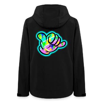 Shaka Graffiti Colour Explosion - Women’s Recycled Softshell Jacket by Stanley/Stella - black - Back - AI Model Female 172 light (172cm)