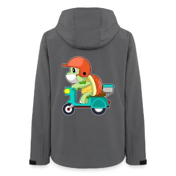 Schildkröte Motorroller - Frauen Recycelte Softshelljacke von Stanley/Stella - Anthrazit - Hinten - AI Model Female 172 light (172cm)