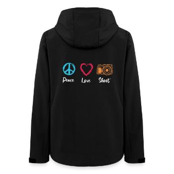 Fotografie Witz - Frauen Recycelte Softshelljacke von Stanley/Stella - Schwarz - Hinten - AI Model Female 172 light (172cm)