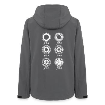 Camera Apertures - Women’s Recycled Softshell Jacket by Stanley/Stella - anthracite - Back - AI Model Female 172 light (172cm)