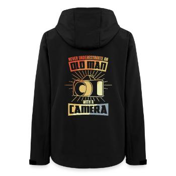 Old photographer - Women’s Recycled Softshell Jacket by Stanley/Stella - black - Back - AI Model Female 172 light (172cm)