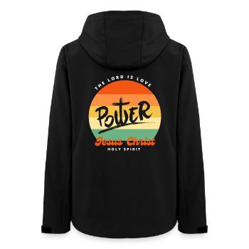 Christian Proverbs Christ - Women’s Recycled Softshell Jacket by Stanley/Stella - black - Back - AI Model Female 172 light (172cm)