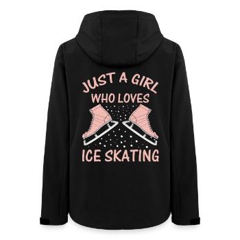 Juste une fille qui aime le patinage artistique - Veste softshell femme recyclée Stanley/Stella - noir - Dos - AI Model Female 172 light (172cm)