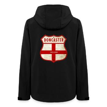 Doncaster Angleterre Drapeau Armoiries - Veste softshell femme recyclée Stanley/Stella - noir - Dos - AI Model Female 172 light (172cm)