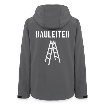 Bauleiter / Bau-Leiter - Frauen Recycelte Softshelljacke von Stanley/Stella - Anthrazit - Hinten - AI Model Female 172 light (172cm)
