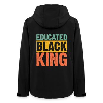Educated Black King T-Shirt Black Pride - Frauen Recycelte Softshelljacke von Stanley/Stella - Schwarz - Hinten - AI Model Female 172 light (172cm)