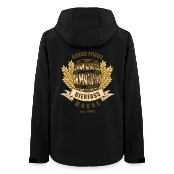 Bierfass Modus - Frauen Recycelte Softshelljacke von Stanley/Stella - Schwarz - Hinten - AI Model Female 172 light (172cm)