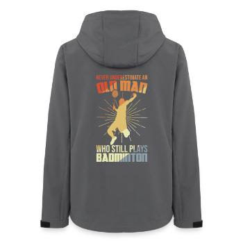 Badminton Großvater - Frauen Recycelte Softshelljacke von Stanley/Stella - Anthrazit - Hinten - AI Model Female 172 light (172cm)
