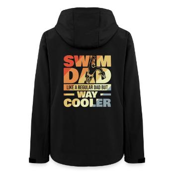 Schwimm Dad - Frauen Recycelte Softshelljacke von Stanley/Stella - Schwarz - Hinten - AI Model Female 172 light (172cm)