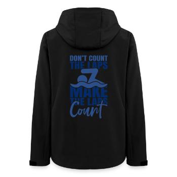 Dicton du nageur - Veste softshell femme recyclée Stanley/Stella - noir - Dos - AI Model Female 172 light (172cm)
