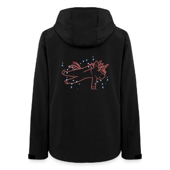 Swimming unicorn - Women’s Recycled Softshell Jacket by Stanley/Stella - black - Back - AI Model Female 172 light (172cm)