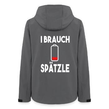 I brauch Spätzle Schwäbisch Schwaben - Frauen Recycelte Softshelljacke von Stanley/Stella - Anthrazit - Hinten - AI Model Female 172 light (172cm)