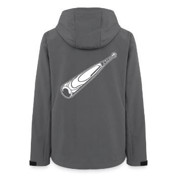 Baseballschläger - Frauen Recycelte Softshelljacke von Stanley/Stella - Anthrazit - Hinten - AI Model Female 172 light (172cm)