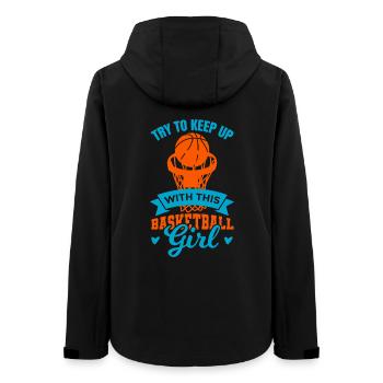 Basketball player - Women’s Recycled Softshell Jacket by Stanley/Stella - black - Back - AI Model Female 172 light (172cm)