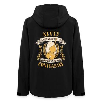 Contrebasse Instrument à cordes Cadeau Musicien - Veste softshell femme recyclée Stanley/Stella - noir - Dos - AI Model Female 172 light (172cm)
