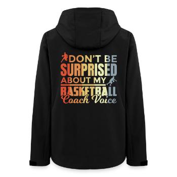 Basketballtrainer Spruch - Frauen Recycelte Softshelljacke von Stanley/Stella - Schwarz - Hinten - AI Model Female 172 light (172cm)