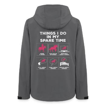 Choses dans mon temps libre Équitation Chevaux Équitation - Veste softshell femme recyclée Stanley/Stella - charbon - Dos - AI Model Female 172 light (172cm)