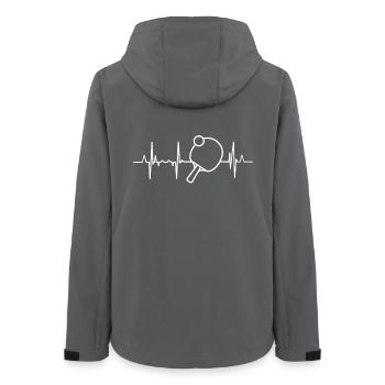 Tischtennis Herzklopfen - Frauen Recycelte Softshelljacke von Stanley/Stella - Anthrazit - Hinten - AI Model Female 172 light (172cm)