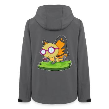 Butterfly Nerd Book Glasses - Women’s Recycled Softshell Jacket by Stanley/Stella - anthracite - Back - AI Model Female 172 light (172cm)