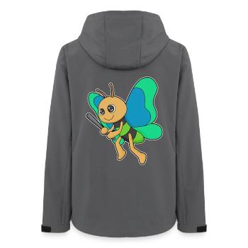 Batte de baseball Butterfly - Veste softshell femme recyclée Stanley/Stella - charbon - Dos - AI Model Female 172 light (172cm)