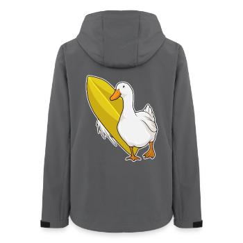 Surf de canards Surf Surf Été - Veste softshell femme recyclée Stanley/Stella - charbon - Dos - AI Model Female 172 light (172cm)