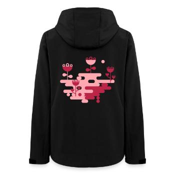 The Blob Garden l Pink & Viva Magenta - Women’s Recycled Softshell Jacket by Stanley/Stella - black - Back - AI Model Female 172 light (172cm)