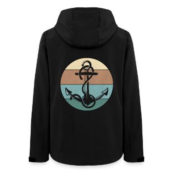 Drôle de voile nautique Sailor Boat Captain Awesome - Veste softshell femme recyclée Stanley/Stella - noir - Dos - AI Model Female 172 light (172cm)