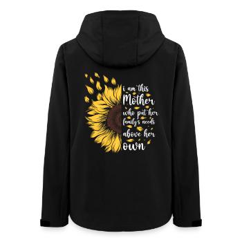 I Am This Mother Motivational Sunflower Geschenk - Frauen Recycelte Softshelljacke von Stanley/Stella - Schwarz - Hinten - AI Model Female 172 light (172cm)