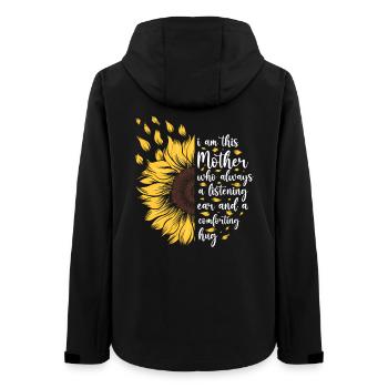 I Am This Mother Motivational Sunflower Geschenk - Frauen Recycelte Softshelljacke von Stanley/Stella - Schwarz - Hinten - AI Model Female 172 light (172cm)