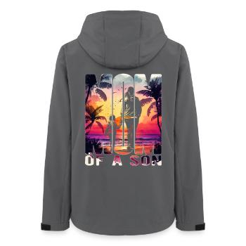 Mutter mit einem Sohn Muttertag Strand Mama Kind - Frauen Recycelte Softshelljacke von Stanley/Stella - Anthrazit - Hinten - AI Model Female 172 light (172cm)