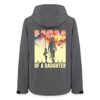 Mutter mit einer Tochter Muttertag Berge Mama Kind - Frauen Recycelte Softshelljacke von Stanley/Stella - Anthrazit - Hinten - AI Model Female 172 light (172cm)