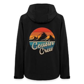 Cousin Crew Camping Outdoor Sunset Summer Camping - Frauen Recycelte Softshelljacke von Stanley/Stella - Schwarz - Hinten - AI Model Female 172 light (172cm)