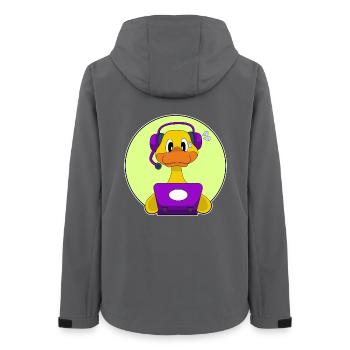 Ente Sekretärin Laptop Büro - Frauen Recycelte Softshelljacke von Stanley/Stella - Anthrazit - Hinten - AI Model Female 172 light (172cm)